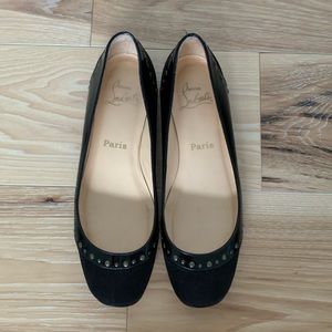 Christian Louboutin Studded Ballerina Flats, Sz 38